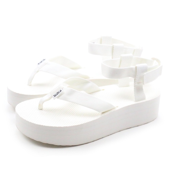 white platform tevas